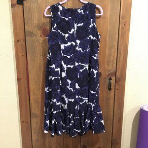 Navy Patterned Dress